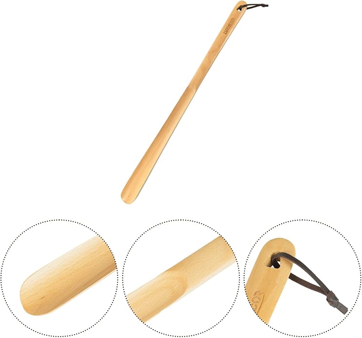 Luxdecor Long Handled Wooden Shoehorns-24in Wooden Long Handle Shoe Horn - Image 3