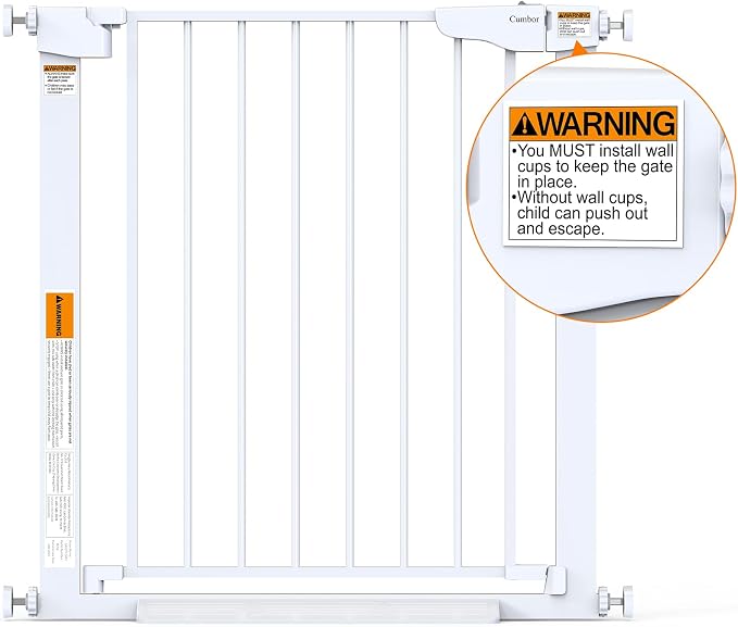 Cumbor 29.7-46" Baby Gate for Stairs, Toddler Safety Essentials for The House - Image 9