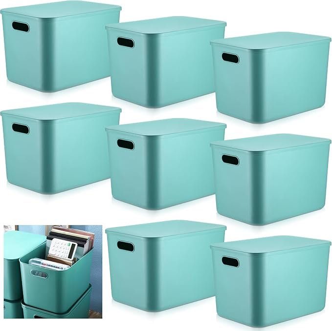 Hoolerry 8 Pieces Colorful Storage Bins by Hoolerry