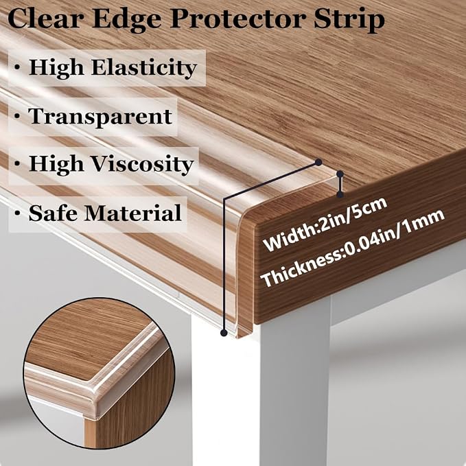 Baby Proofing Edge Protector for Baby 16.4ft Clear Edge Protector Strip Safety - Image 2