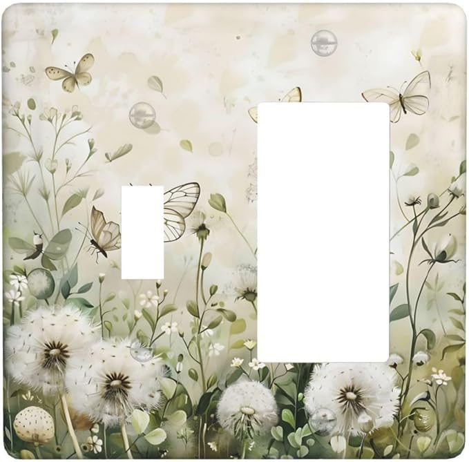 Dandelions Butterflies Watercolor Wildflowers Floral Outlet Covers 1 Toggle 1 by Unknown