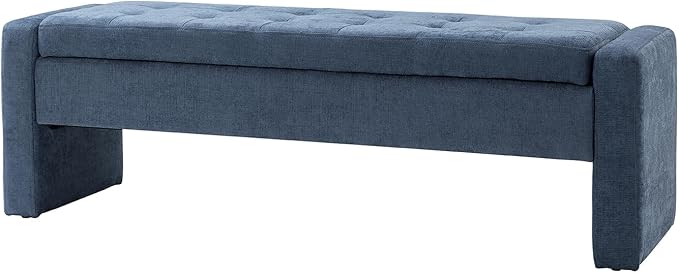 55" Modern Upholstered Storage Bench - Image 9