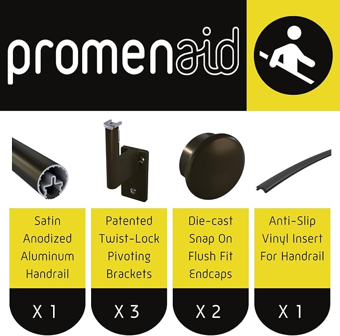 Promenaid 5ft Flush Handrail Kit - Image 2