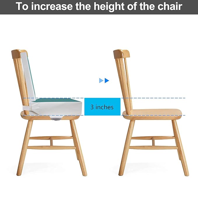 Kalawen Toddler Booster Seat for Dining Table, Upgraded 2Pcs PU Washable Straps - Image 7