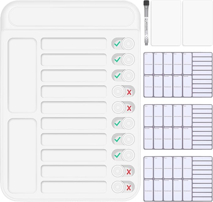 Dry Erase Chore Chart for Kids to Do List Magnetic Checklist Board Reusable RV - Field & Grace