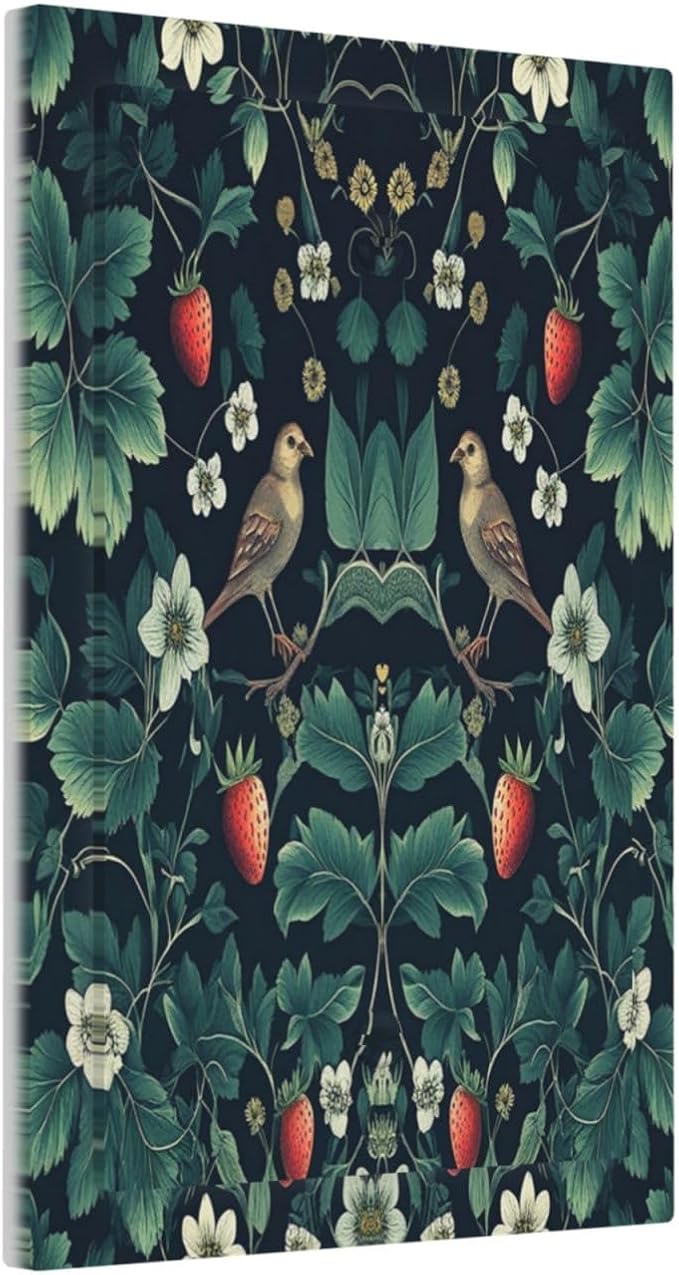Light Switch Cover Plate Strawberry Birds Flowers Plant Morris Floral 1 Gang No - Image 2