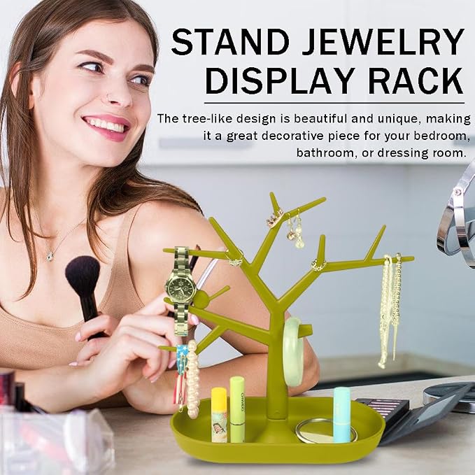 Tabletop Key Holder Stand Tree Key Rack, Stand Jewelry Display Necklace Ring - Image 3
