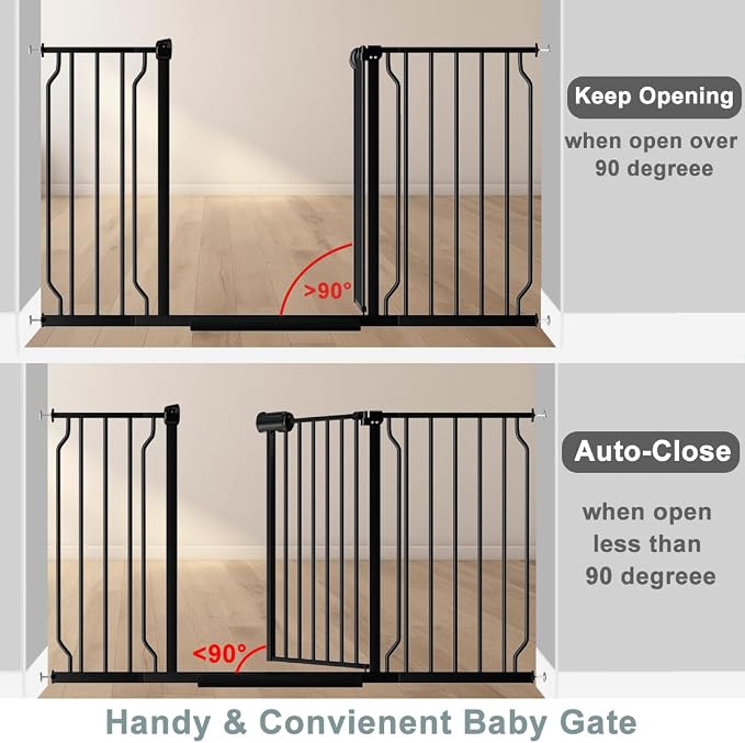 Fairy Baby Extra Wide Baby Gate 71.6-76.3 Inch Wide, Walk Through Pressure - Image 4