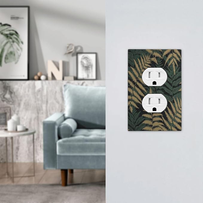 Outlet Covers Botanical Fern Green Leaf Forest 1 Gang Duplex Light Switch Cover - Image 7