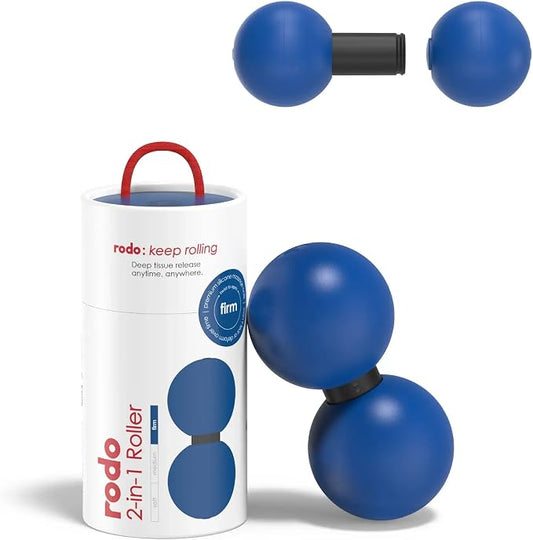 Rodo 2-in-1 Firm Peanut & Lacrosse Ball Roller | Deep Tissue Massage Tool by rodo