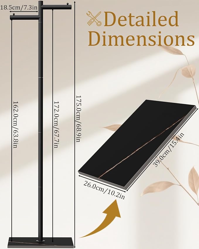 Garment Rack, Freestanding Metal Coat Racks, Z-shaped Coat Tree - Image 4