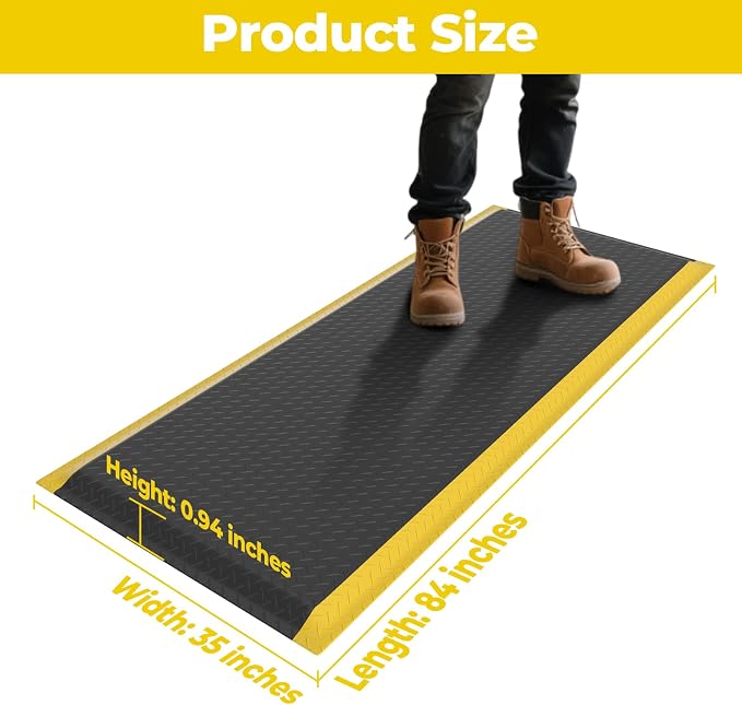 Anti Fatigue Mats Industrial, Anti-Slip Memory Foam Floor Mat, Helps Relieve - Image 5