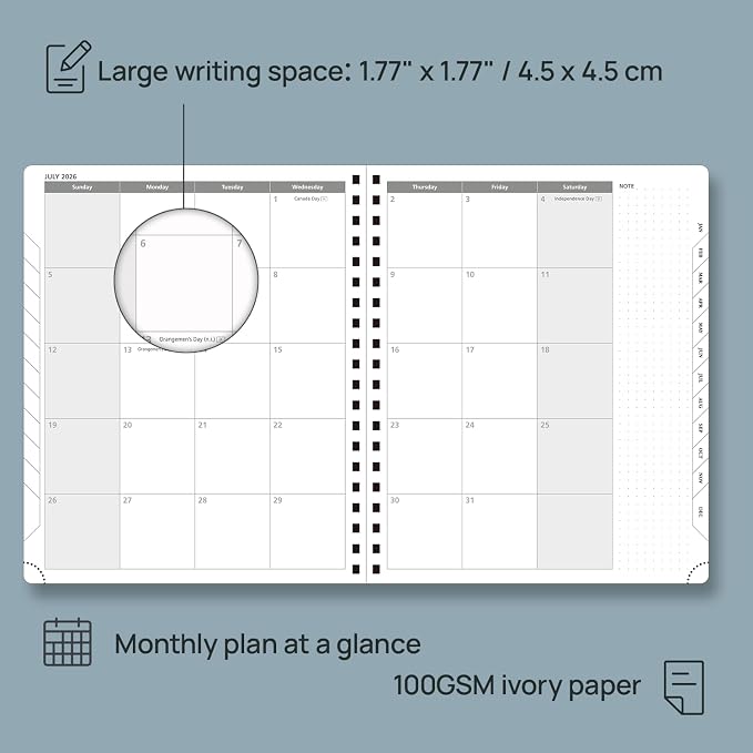POPRUN 2026 Planner with Hourly Schedule, Vertical Layout - Image 4