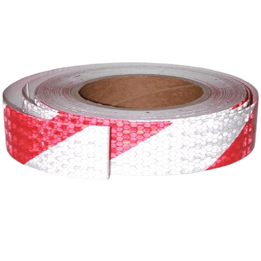 Red and White Reflective Tape Outdoor Waterproof 1 inch Wide, High Visibility by tuyrchu