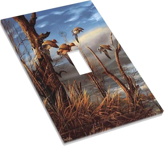 Single Toggle Light Switch Cover Hunting Flying Wild Ducks Decorative 1 Gang - Image 3