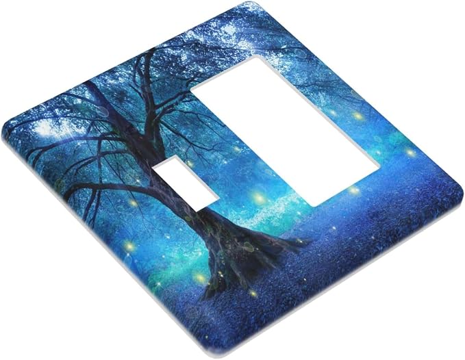 Light Switch Cover Fantasy Fairy Tree In Mystic Forest 2 Gang Toggle Rocker - Image 3