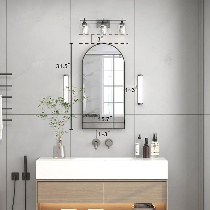 Recessed Medicine Cabinet with Mirror, Arch Bathromm Medicine Cabinet Recessed - Image 3
