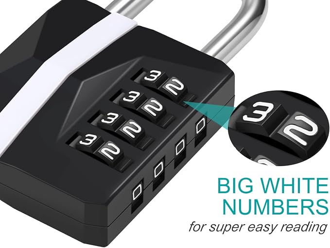 ZHEGE Gym Lock, Combination Lock Outdoor Weatherproof, Heavy Duty Padlock - Image 2