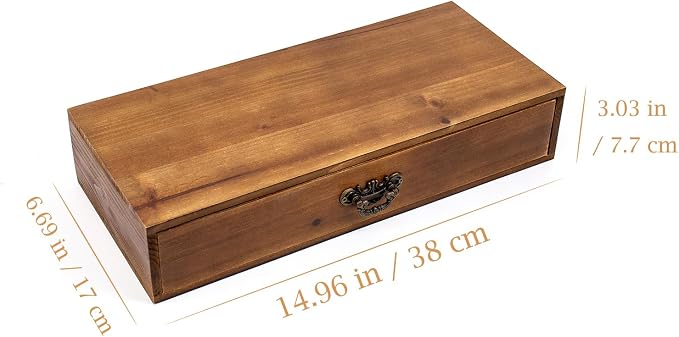 BONNY DODO Wooden Drawers Organizer Soild Desktop Drawer Storage Box Organizer - Image 3