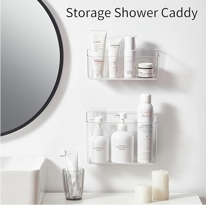 vacane 2 Pack Plastic Adhesive Mount Over Cabinet Door Organizer, Wall - Image 2