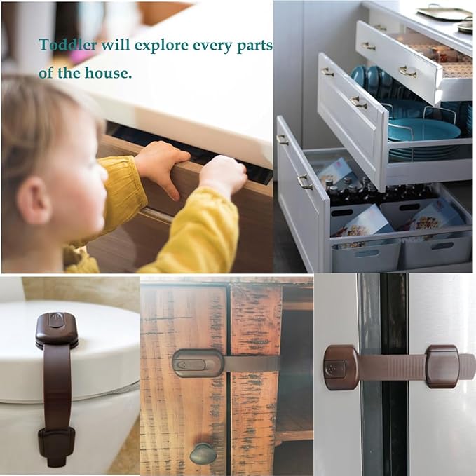Child Safety Cabinet Locks for Baby Proof, Child Proof Safety Locks for Cabinets - Image 3