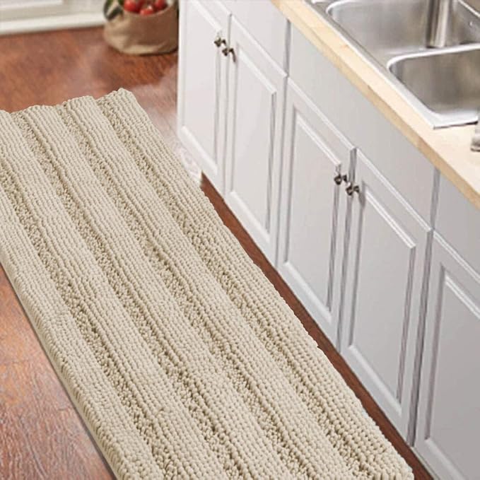 Turquoize Bathroom Runner Area Chenille Rug Oversize Non-Slip Shag Kitchen by Turquoize