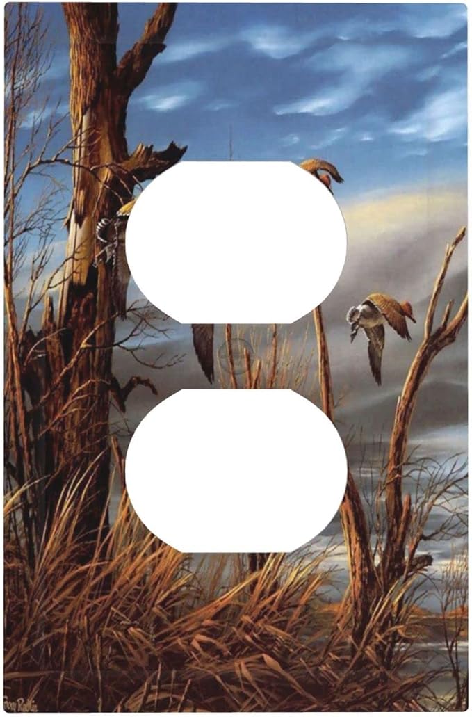 Outlet Covers Hunting Flying Wild Ducks 1 Gang Duplex Light Switch Cover Plate by Spshian