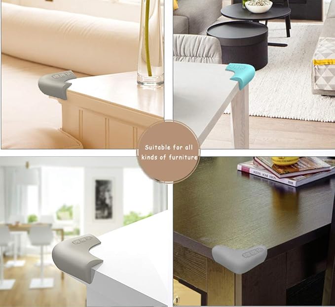 Food-Graded Silicone Corner Protectors, Baby Proofing Table Edge Guards - Image 2