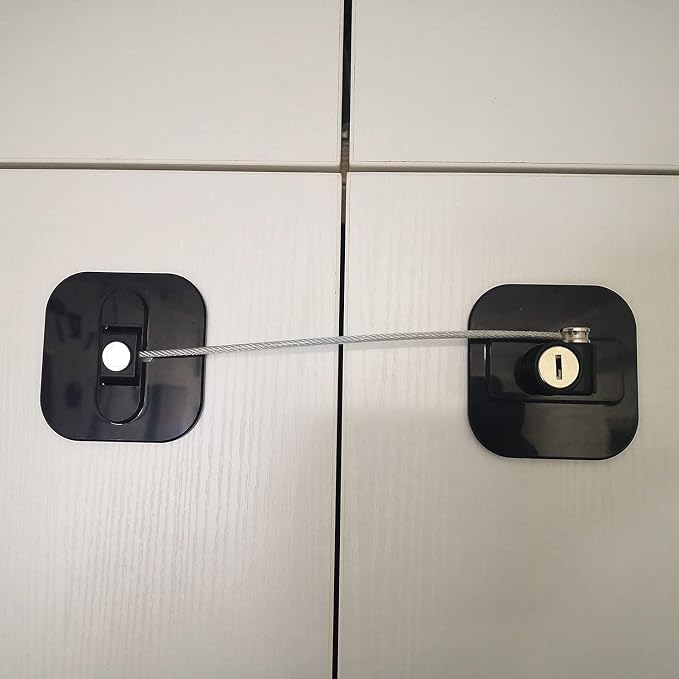 YEYA Upgraded Child Proof Refrigerator Door Lock, Large Base 1-Pack, Fridge - Image 8