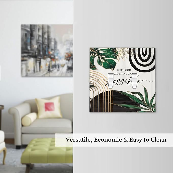 Boho Abstract Tropical Green Palm Leaf Mid Century Decorative Switch Plates 2 - Image 7