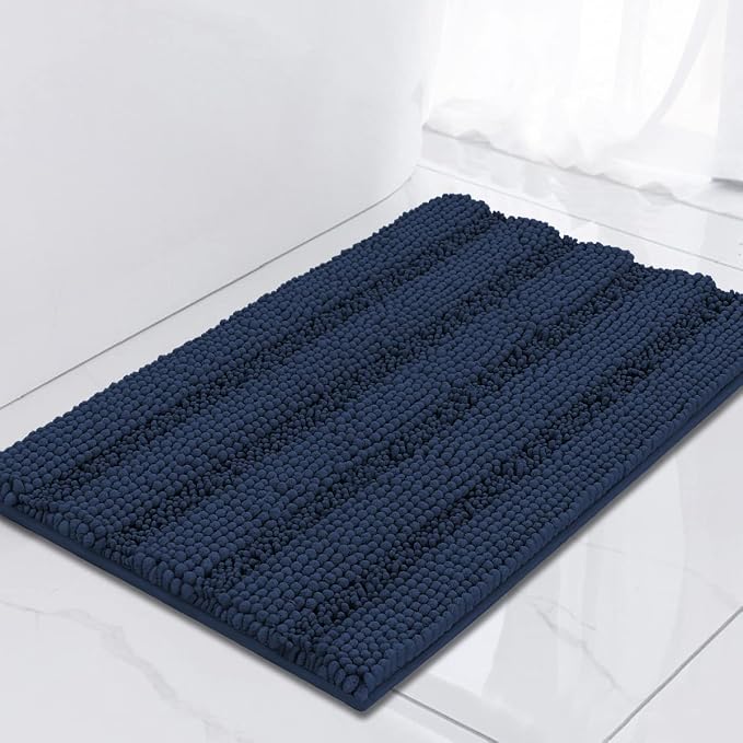 Turquoize Bathroom Rugs Shaggy Chenille Bath Rug Non Slip Thick Shaggy Bath Mats by Turquoize