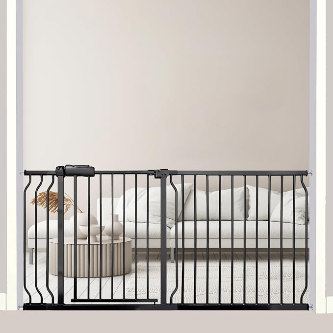 Extra Wide Baby Gate 62-67 Inch, Pressure Mounted Safety Child & Pet Gate by Thasamm