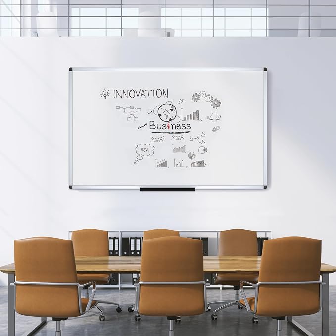 VIZ-PRO Dry Erase Board/Whiteboard, 72 x 48 Inches, Wall Mounted Board - Image 5