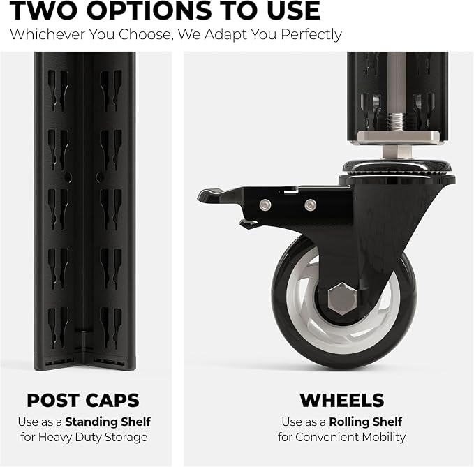 HOMEDANT House 48.1" 5-Tier Metal Rolling Cart Shelf Rack Casters Heavy Duty - Image 18