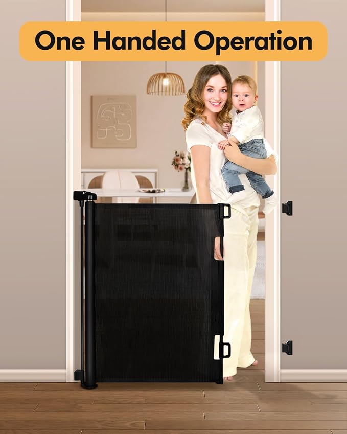 Retractable Baby Gate for Stairs & Doorways, Pet and Dog Safety Gate for - Image 3