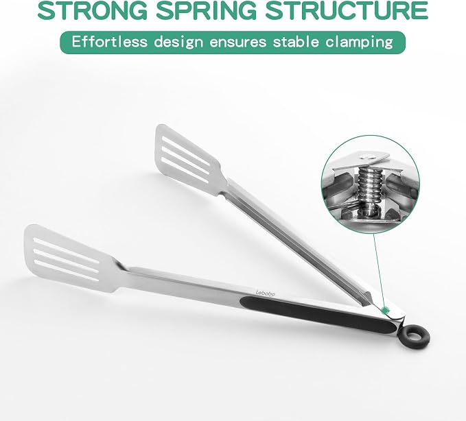 Metal Tongs for Cooking, Cooking and Flipping, Strong Grip for Ribs, Steak and - Image 5