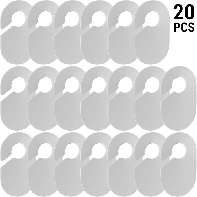 20 Pack Clothing Rack Size Dividers Blank Closet Separators - Image 2