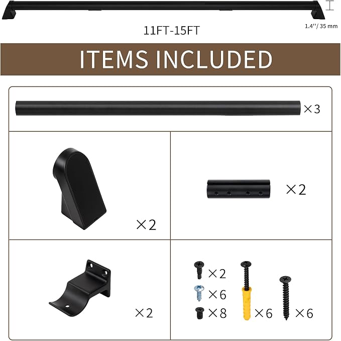11FT Modern Aluminum Handrail Set - Image 7