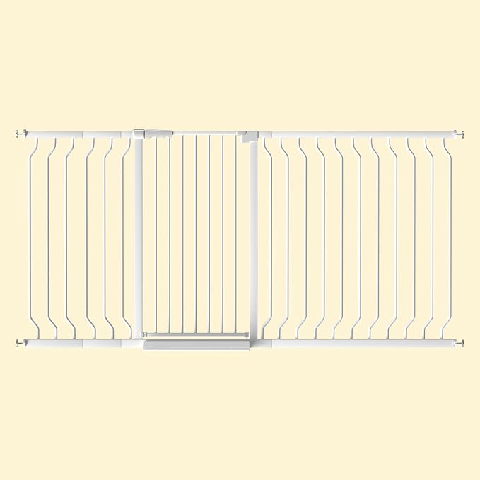 ALLAIBB White 40.55" Extra Tall Wide 57.48-73.62" Baby Gate Pressure Mounted - Image 7