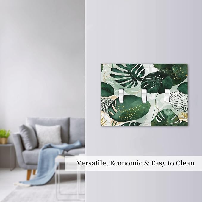 Decorative Switch Plates Boho Tropical Leaves 3 Gang Wall Plate Triple Toggle - Image 7