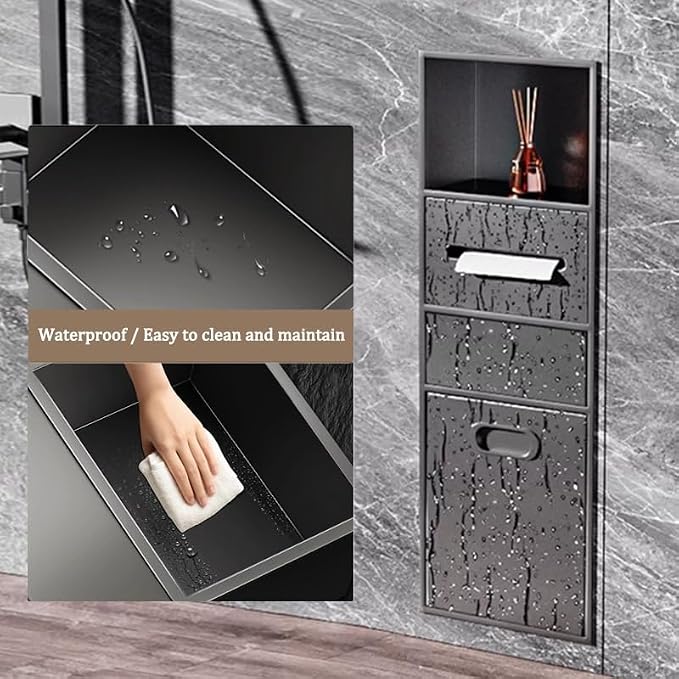 Recessed Stainless Steel Shower Shelf - Image 4