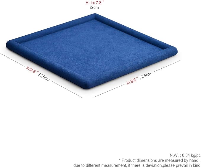 Oirlv Top Microfiber Jewelry Tray Square Nightstand Organizer Rings Earrings - Image 5