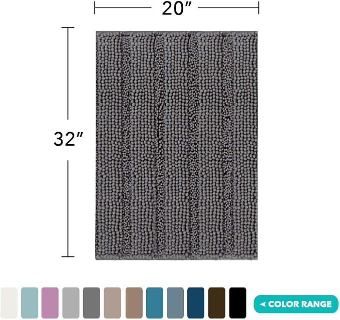 Turquoize Bathroom Rugs and Mats 1-Piece Bath Mat Set Non Slip Bath Mats - Image 2