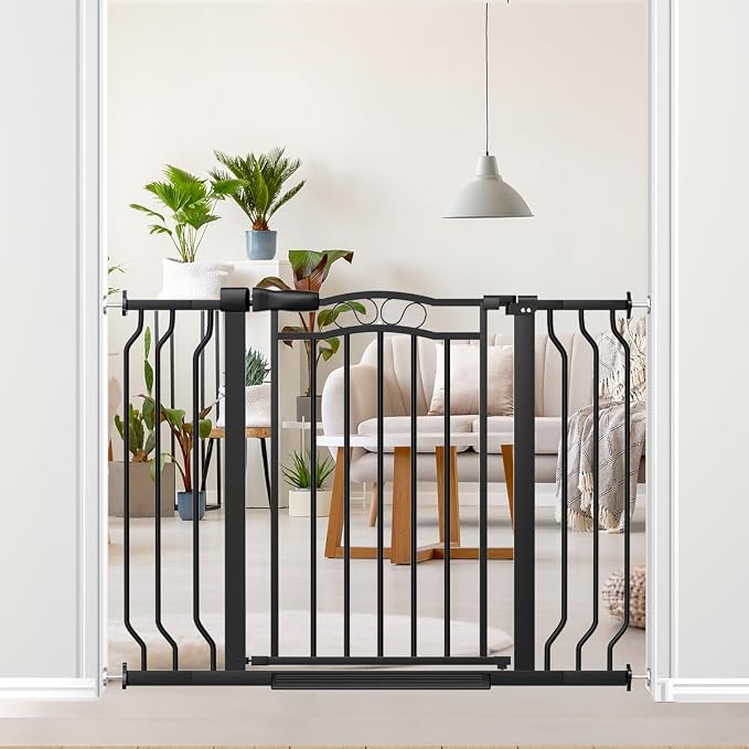 29.5-43.7" Wide Baby Gate for Stairs No Drilling, Press Mounted Pet Gate Indoor - Image 9