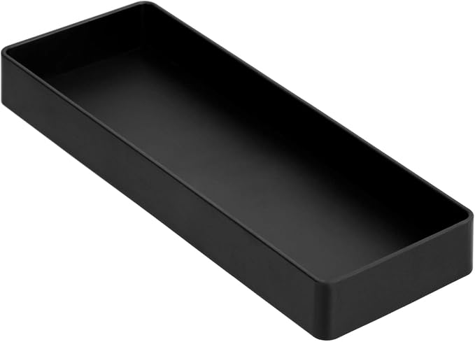 Amazon Basics Rectangular Plastic Desk Organizer Bundle Half Accessory Tray - Image 2