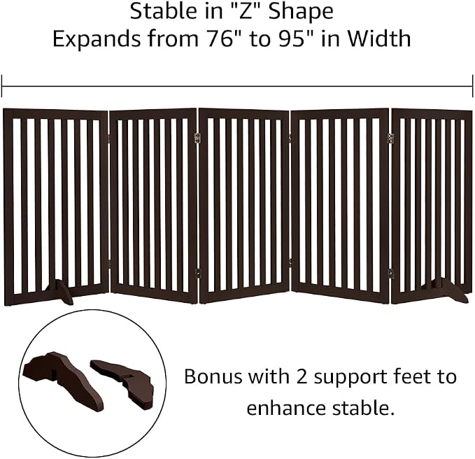 unipaws 36”H Free Standing Pet Gate - Image 4