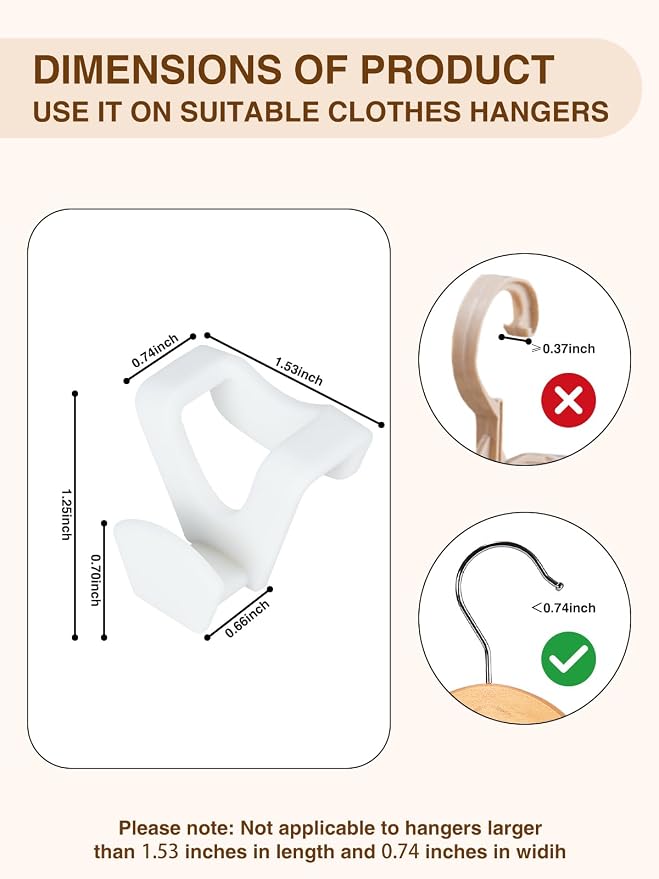 Smartor Clothes Hanger Connector Hooks 120 Pack, Closet Storage and - Image 7