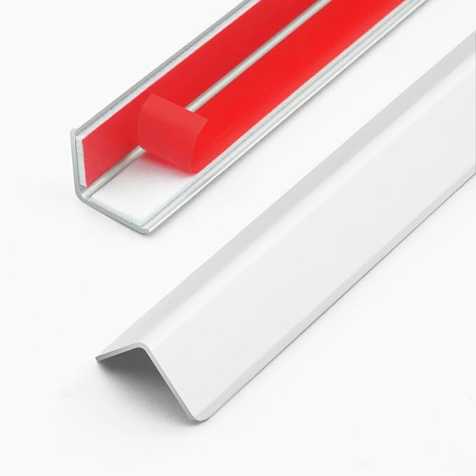10pcs 57"L*0.59"W Aluminum Self-Adhesive Wall Corner Protectors, Wall Furniture by Bikykose