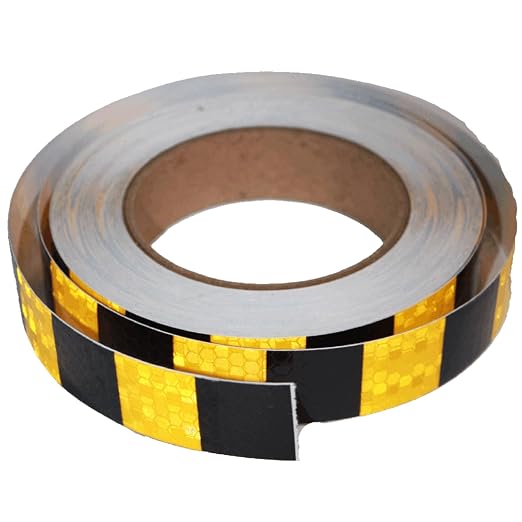 Yellow Black Reflective Tape Outdoor Waterproof 1 inch X 66 feet, High by tuyrchu