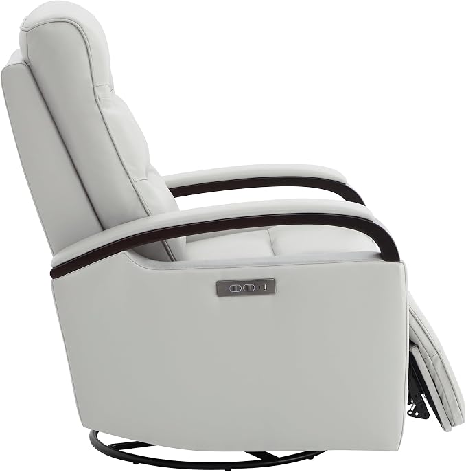 CHITA Genuine Leather Power Swivel Glider Rocker Recliner, FSC Certified Mid - Image 9